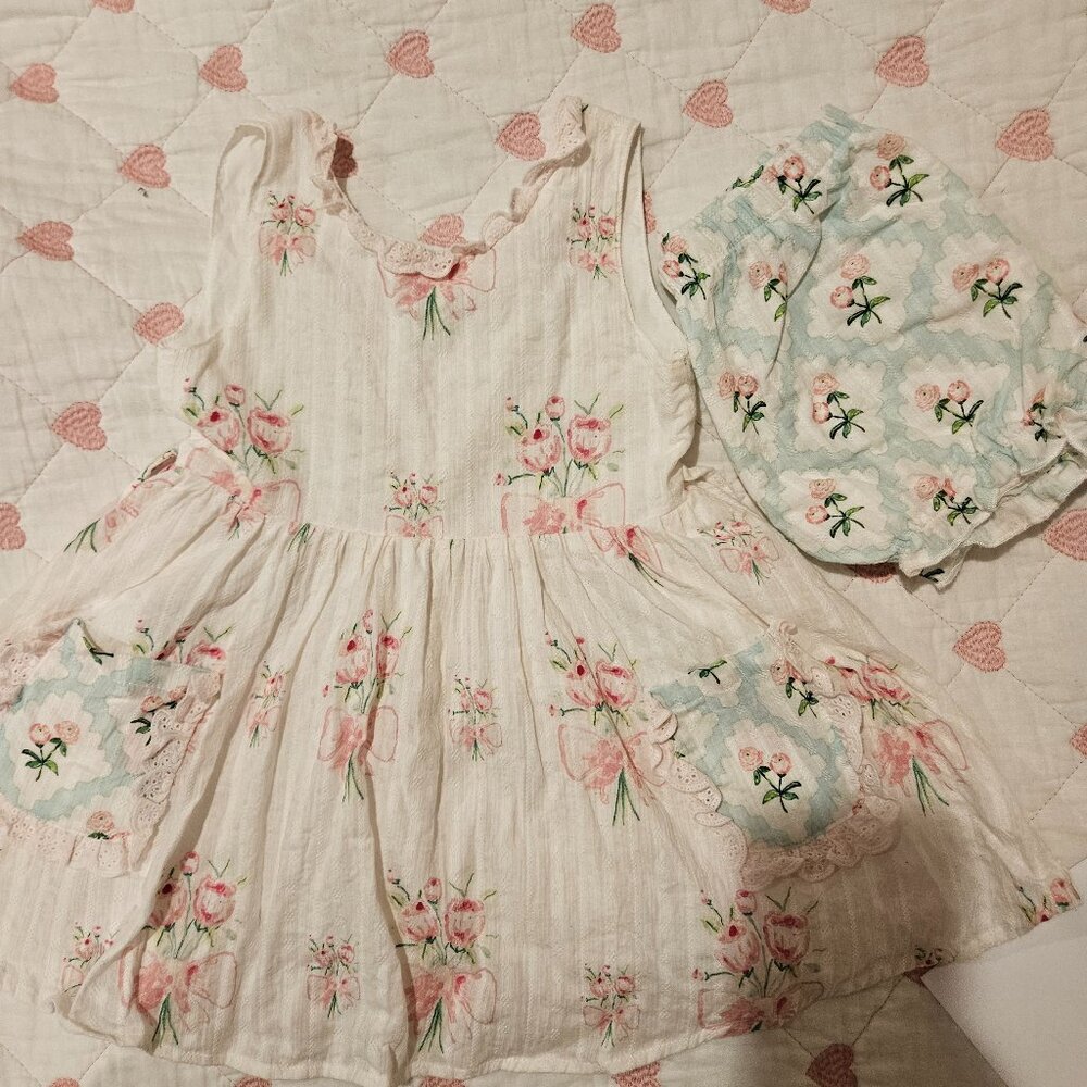 SweetHoney Easter Spring Dress with Bloomers